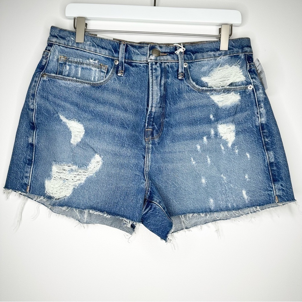 NWT Good American denim cutoff Jean Shorts Size 10/30 - Picture 3 of 15